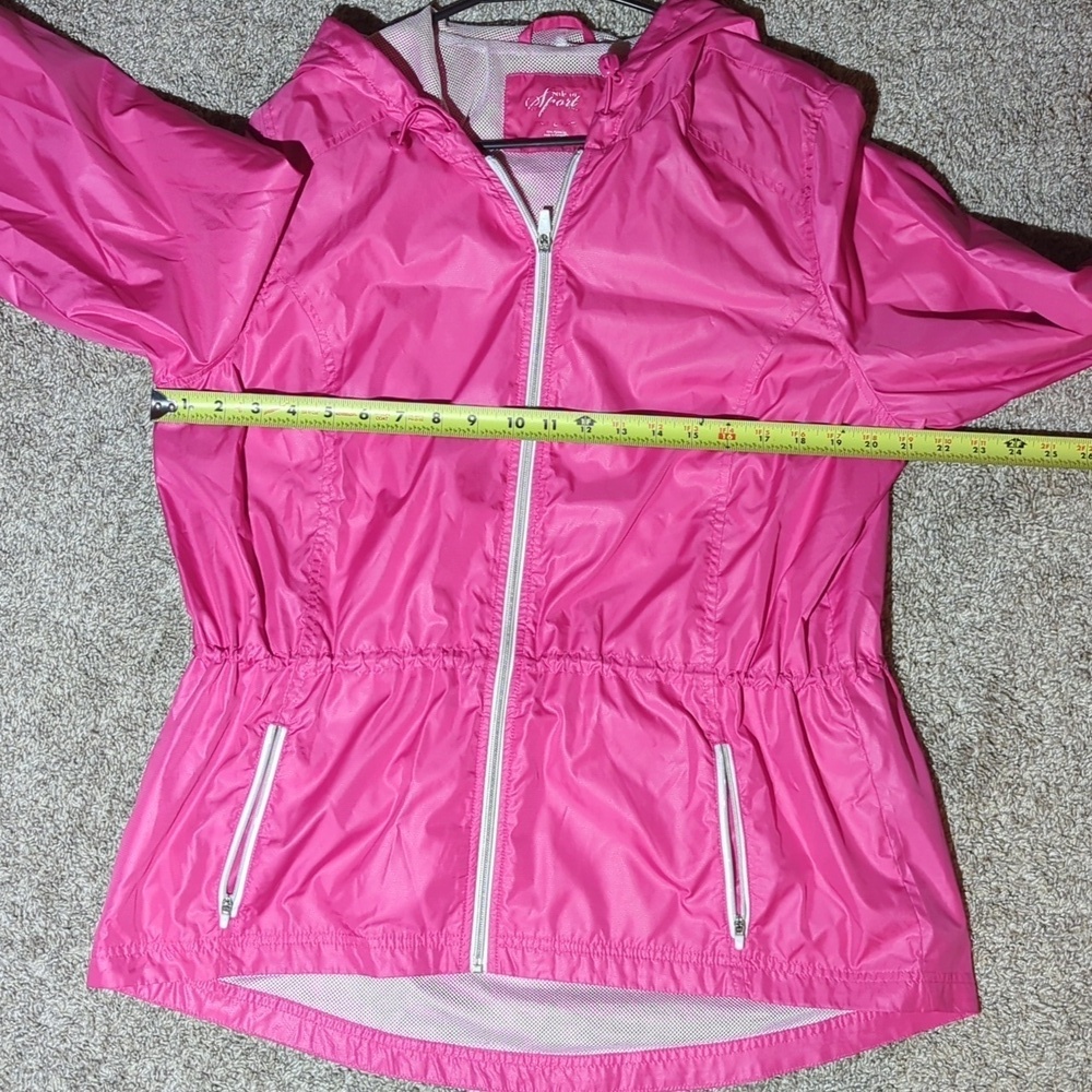 Style and Co pink rain coat, Size large - Picture 7 of 7